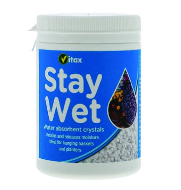 Vitax Stay Wet Water Absorbent Crystals - Soil Compost Moisture Control - 200g