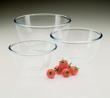 3 Piece Glass Pyrex Bowl Set 0.5L / 1.0L / 2.0L