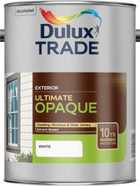 Dulux Trade Ultimate Weathershield Opaque Woodstain Black / White ALL SIZES