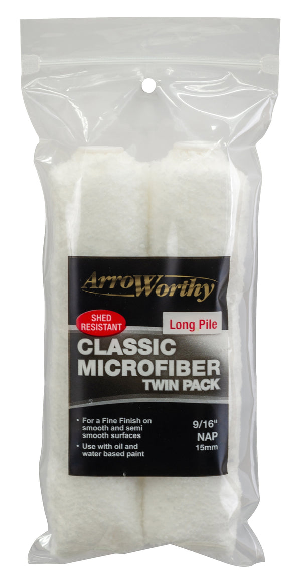 Arroworthy Classic Microfiber Mini Paint Roller Refill - Short Med or Long Pile