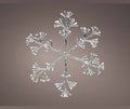 Christmas Silver Starburst Snowflake Decoration 336 White LEDs - 78cm