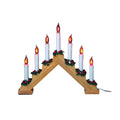 Flickering Bulb 7 Candle Pine Candle bridge Christmas Decoration - 40cm
