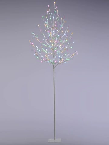 Festive Indoor or Outdoor Christmas Aurora Multi Coloured Led Twig Tree - 150cm