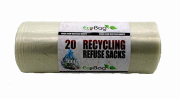 Eco Bag Clear Recycling Bin Bags 100L - 20 Pack