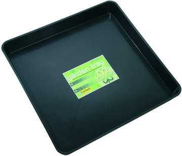 Square Garland Garden Tray For Planting / Greenhouses - 59 x 59 x 7cm  - Black
