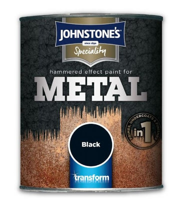 Johnstones Hammered Effect Metal Paint - Black - 750ml