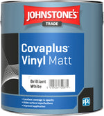 Johnstones Trade Covaplus Vinyl Matt Paint - Brilliant White or Black