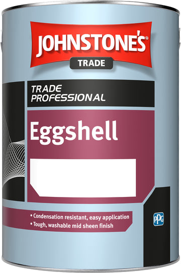 Johnstones Trade Eggshell Paint - Brilliant White or Black