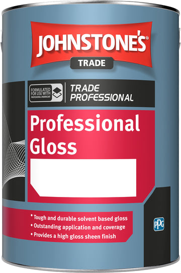 Johnstones Trade Professional Gloss Paint - Brilliant White or Black