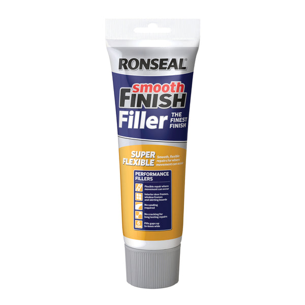 Ronseal Super Flexible Interior Filler - Ready Mixed - White - Tube or Cartridge