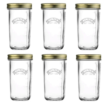 Kilner Wide Mouth Canning Jars - 0.5 Litre Capacity - Pack of 6