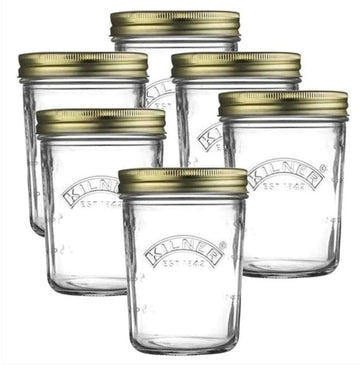 Kilner Wide Mouth Canning Jars - 0.35 Litre Capacity - Pack of 6