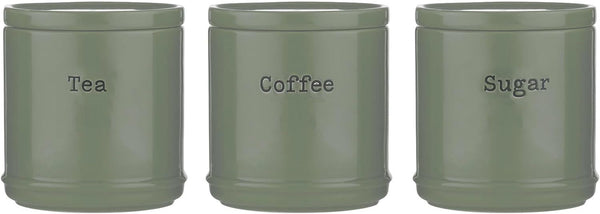Price & Kensington Accents Tea/Coffee/Sugar Container 750ml Set of 3 Sage Green