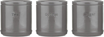 Price & Kensington Accents Tea/Coffee/Sugar Container 750ml Set of 3 - Charcoal