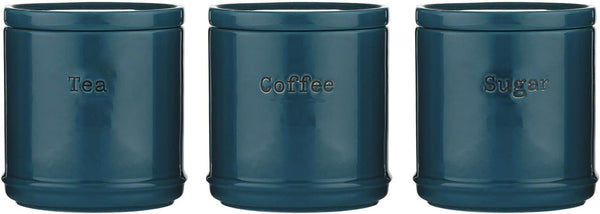 Price & Kensington Accents Tea/Coffee/Sugar Container 750ml Set of 3 - Teal