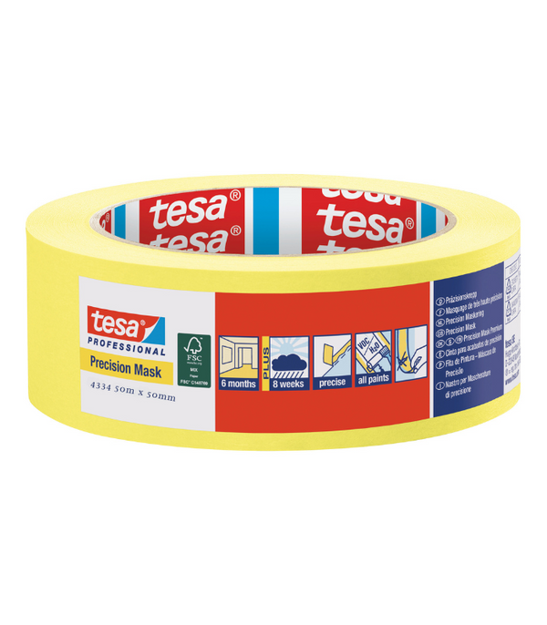 Tesa Precision Masking Tape Indoor (6 months) Yellow