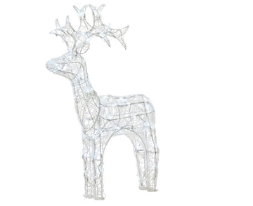 Outdoor LED Reindeer Christmas Decoration - Cool White Lights - 61cm High