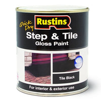 Rustins Quick Dry Step & Tile Paint - Red or Black