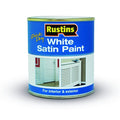 Rustins Quick Dry Satin White Paint - 250ml or 500ml