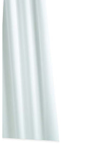 Croydex Professional Plain White Textile Shower Curtain - 1800 X 2000mm