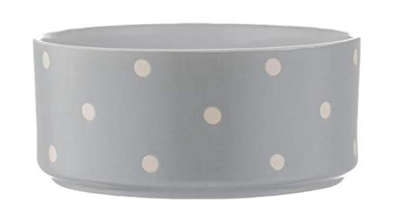 Mason Cash Polka Dot Pet Bowl - 18cm Dog - Grey