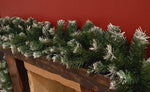 Snowy Tipped Green Christmas Garland Decoration - 270 cm x 25cm