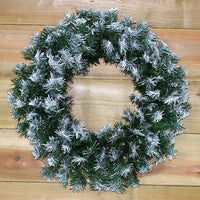 Snowy Tips Green Christmas Door Wreath Decoration - 50cm