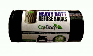 100 Litre Eco Bag Heavy Duty Refuse Garden Rubbish Sacks Black