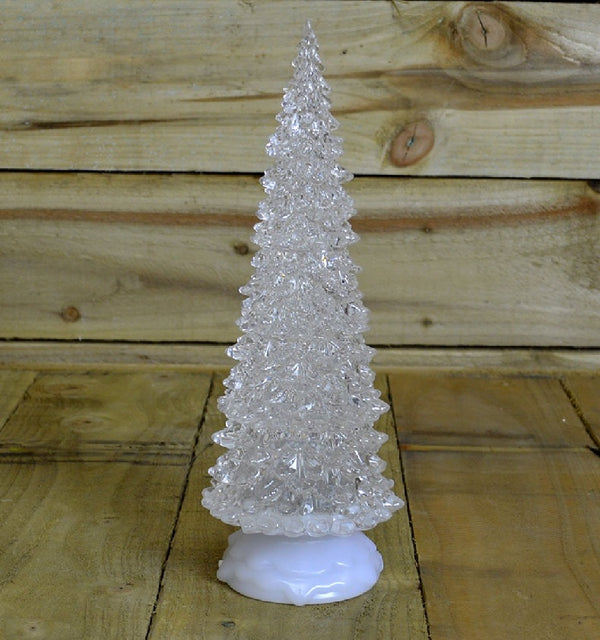 32cm Light up Water Spinner Christmas Tree - Multi Colour LEDs - Timer