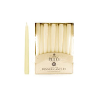 Pack of 50 Price's Tapered Dinner Candles - Ivory