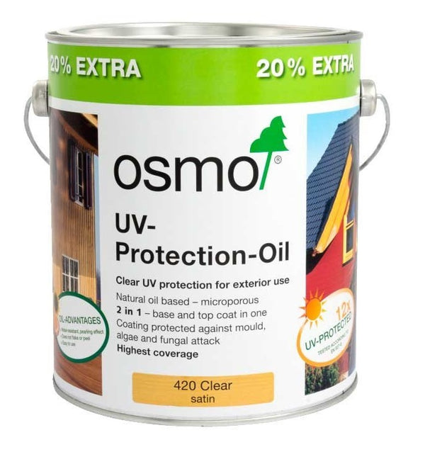 Osmo UV Protection Oil Extra - Clear - Satin 2.5L + 20% EXTRA FREE