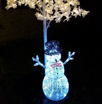 Outdoor LED Christmas Snowman Garden Lighting Decoration - 74cm