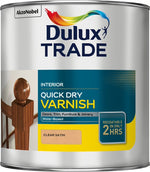 Dulux Trade QD Varnish Clear Gloss & Satin 1L / 2.5 Litres