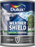 Dulux Weathershield Quick Dry Exterior Dark Grey Undercoat - 2.5 Litre or 750ml