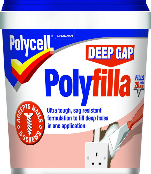 Polycell Polyfilla Deep Gap Filler - Ready Mixed Tub - 1L