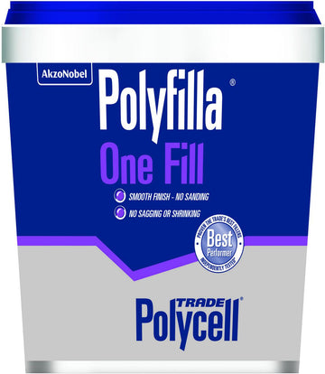 Polycell Trade Polyfilla One Fill Filler - Ready Mixed Tub - 4L or 1L