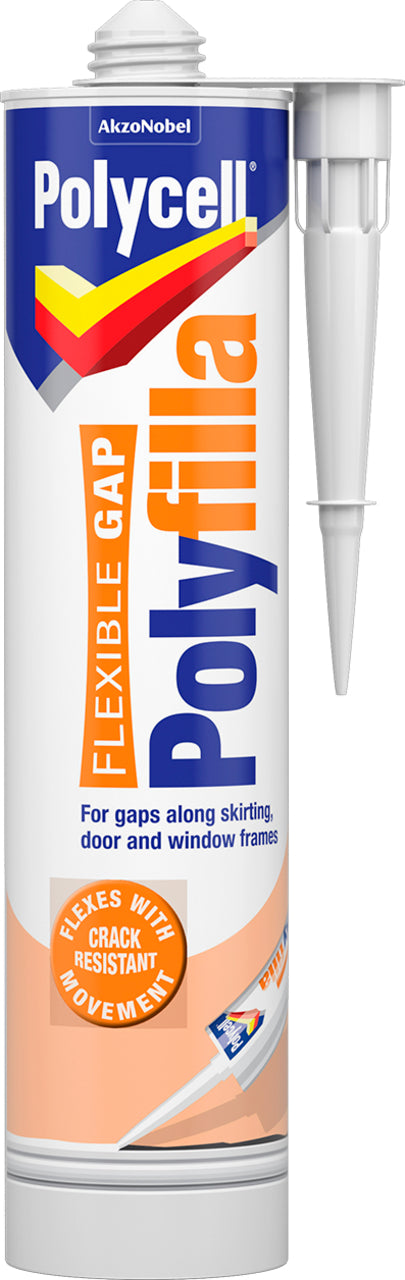 Polycell Polyfilla Flexible Gap Filler - Cartridge or Ready Mixed Tube