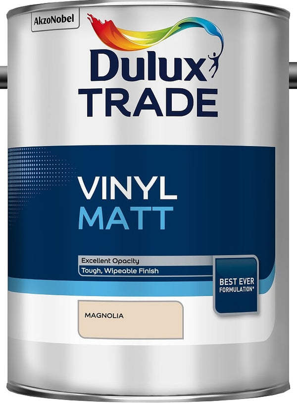Dulux Trade Vinyl Matt - Brilliant White - White - Black and Colours - 2.5 & 5L