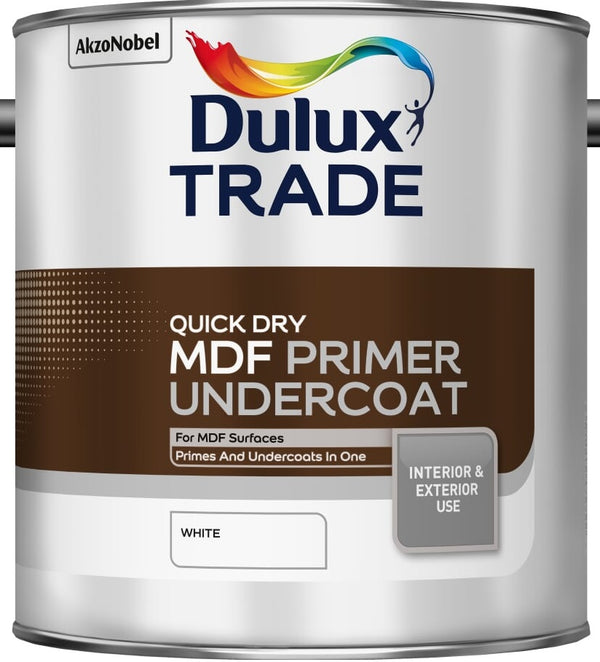 Dulux Trade Quick Dry MDF Primer and Undercoat - 2.5 Litres