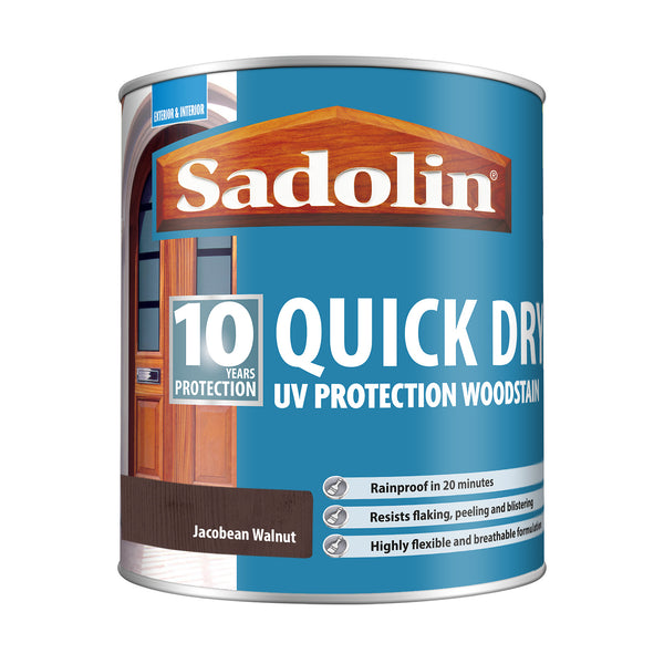 Sadolin Quick Dry UV Protection Woodstain - All Colours - All Sizes