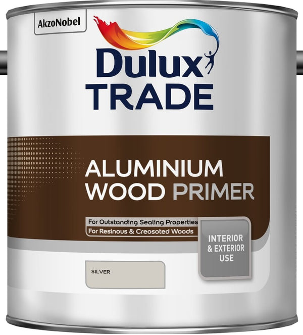 Dulux Trade Aluminium Wood Primer - Silver - All Sizes