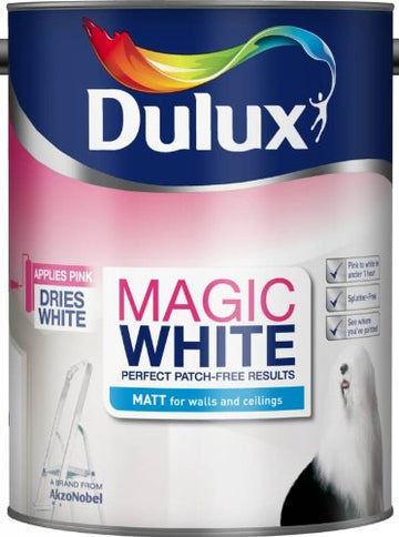 Dulux Retail Magic White Matt Paint - Pure Brilliant White - All Sizes