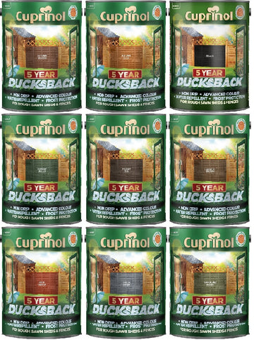 Cuprinol 5 Year Ducksback - All Colours - 5 Litres