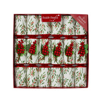 Robin Reed Christmas Crackers - Jolly Holly Christmas - 12 Inch - 6 Pack