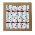 Robin Reed Christmas Crackers - White and Red Reindeer - 12 Inch - 6 Pack