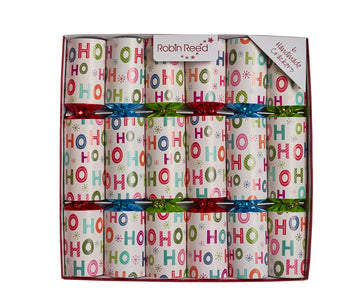 Robin Reed Christmas Crackers - Ho Ho Ho - 12 Inch - 6 Pack