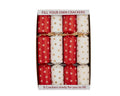 Robin Reed Christmas Crackers - Fill Your Own Cream & Gold Stars - 12 Inch - 8 Pack