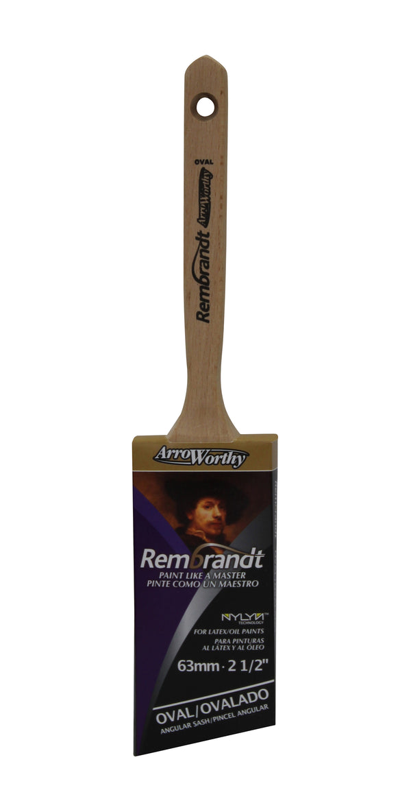 Arroworthy Rembrandt Semi Oval Angular Sash Paint Brush - All Sizes