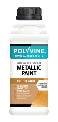 Polyvine Acrylic Metallic Paint - All Colours and Sizes