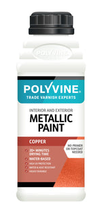 Polyvine Acrylic Metallic Paint - All Colours and Sizes